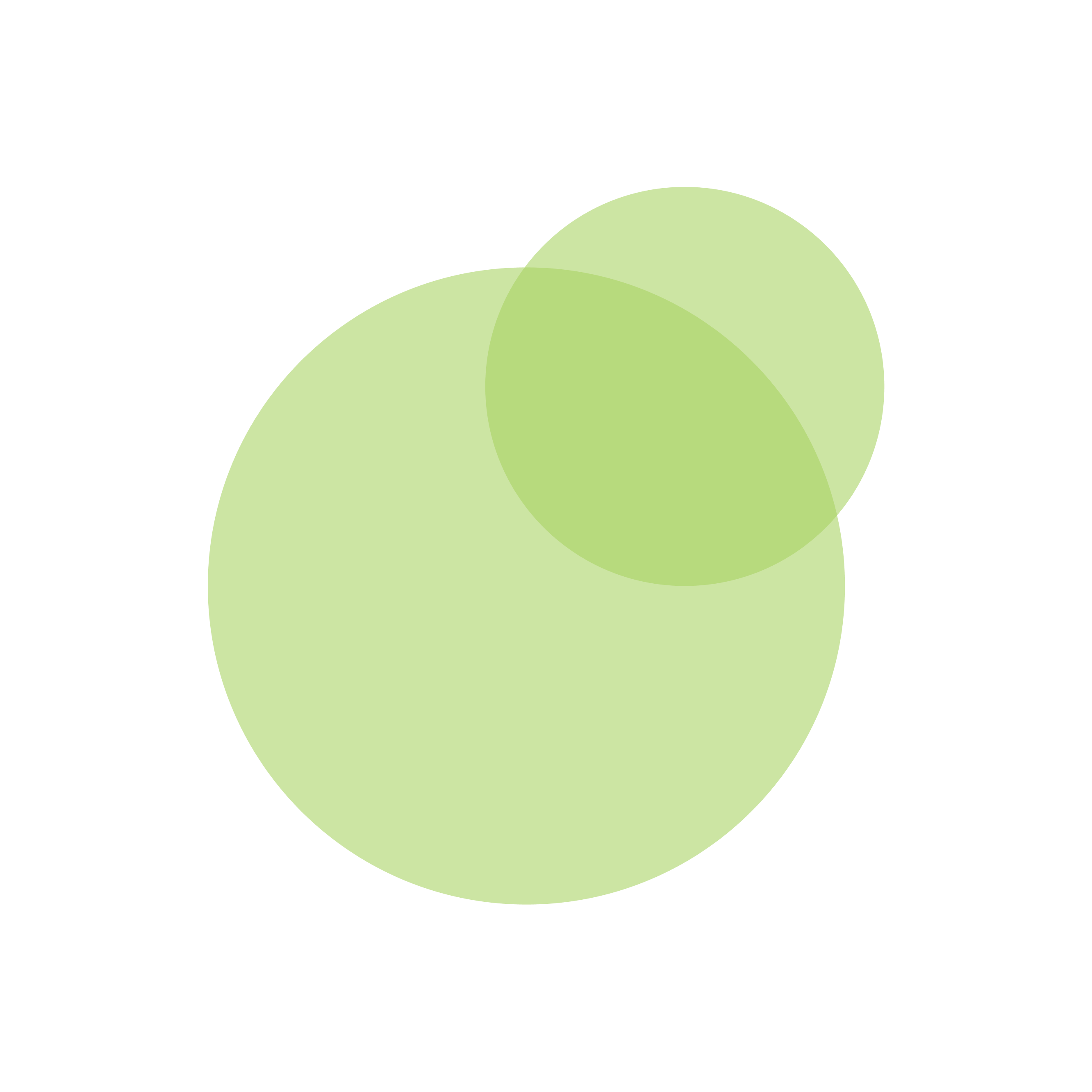 Decorative green circular elements from My Gospel Events platform